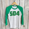 504 Baseball Tee-white/green