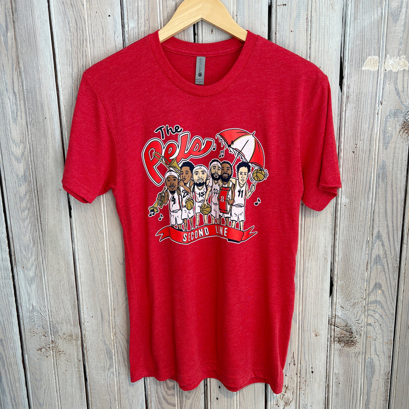 Pels Second Line Tee-vint red