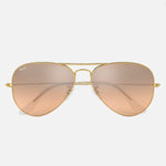 Ray Ban Mirrored Aviator-gold/pink