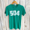 504 Tee-dark green/white