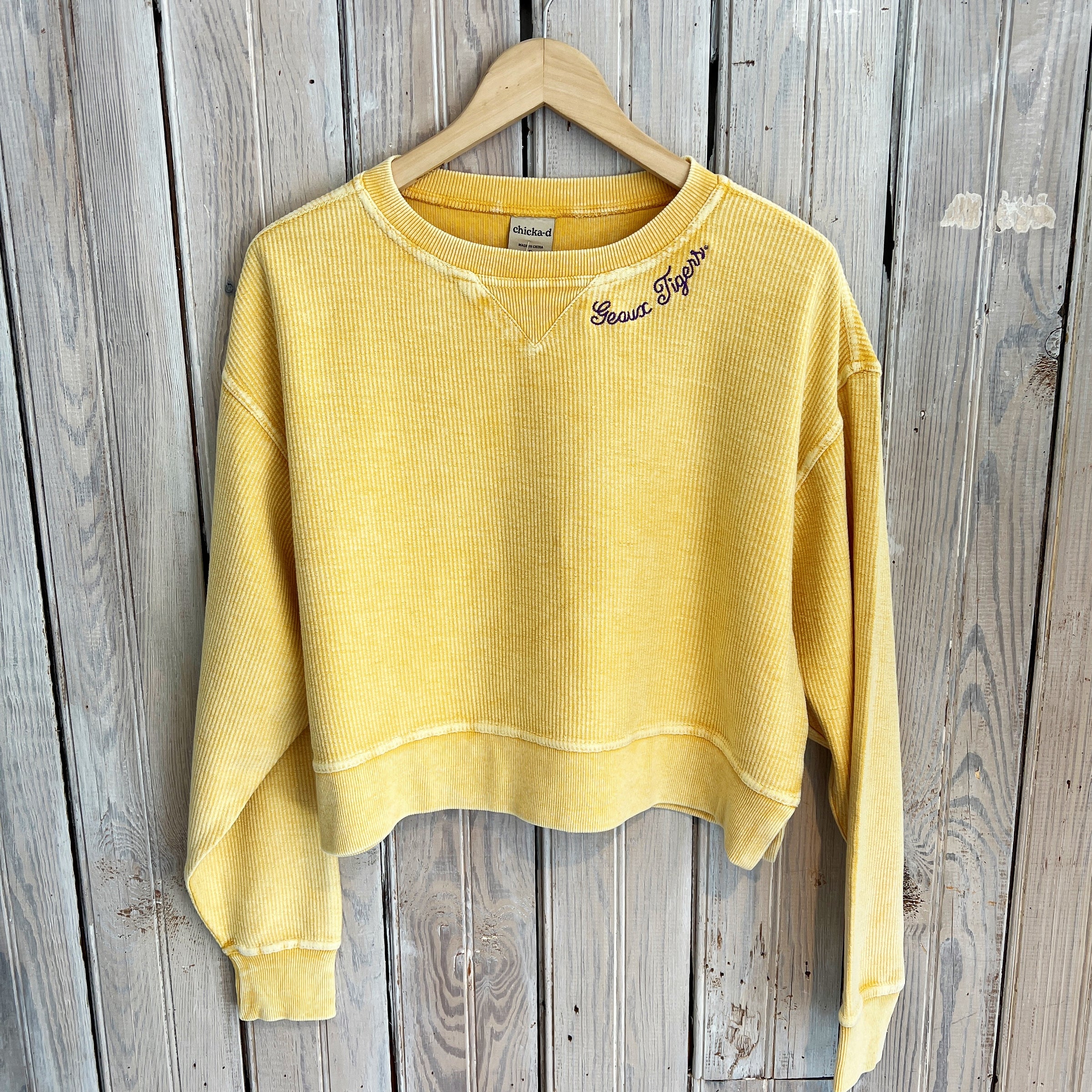 Chicka-D Corded Boxy Pullover-gold – jeantherapy