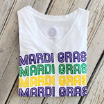 Mardi x 5 V Neck Specialty Tee-white
