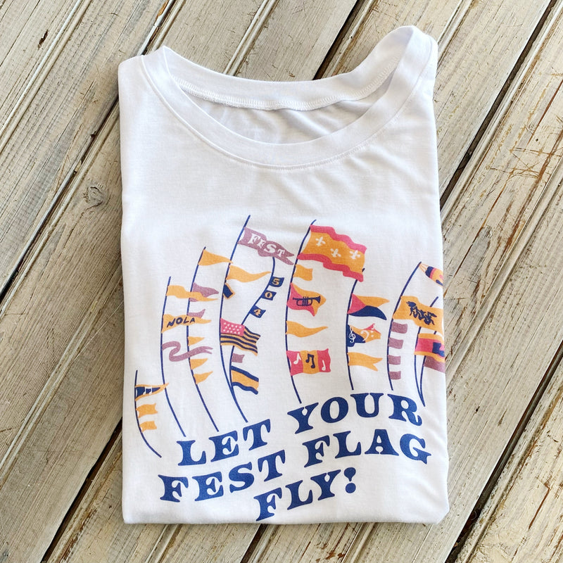 Let Your Fest Flag Fly Tank-white