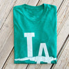 LA Gator Tee-dark green/white