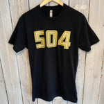 504 Tee-Black & Gold