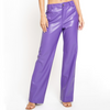 Faux Leather Pants- Purple