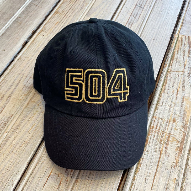 504 Hat-black/gold