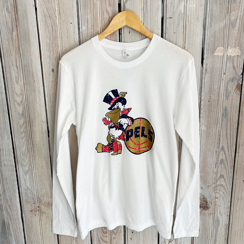 Retro Fair Pels Longsleeve-white