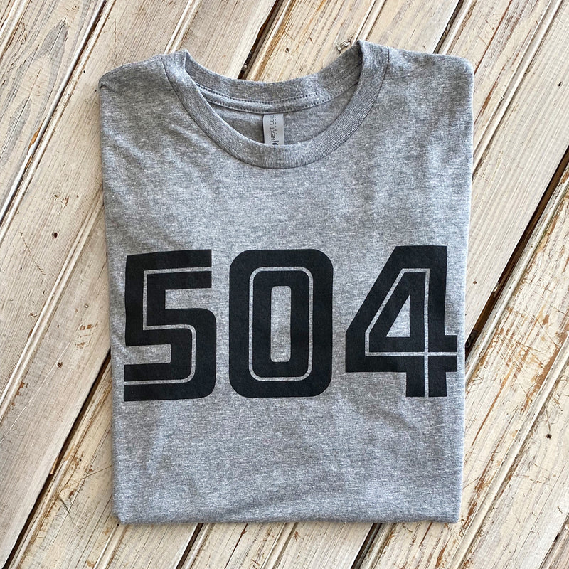 504 Tee-tri grey/black