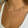 Arms of Eve Gem & Pearl Initial Necklace