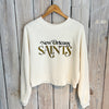 NO Saints "O" Fdl Crop Sweatshirt-white