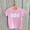 504 Kids Tee-pink/white