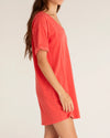 Z Supply V-Neck T-Shirt Dress-coral red