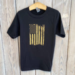 Saints Flag Kids Tee-black/gold