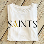 Saints "A" Football Specialty Crew-white