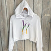 MG NOSL Crop Hoodie-white