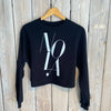 NOSL Cropped Sweatshirt-black/white