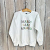 Mardi Gras Mambo Kids Sweatshirt-white