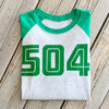 504 Baseball Tee-white/green
