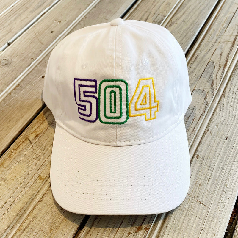 504 Mardi Gras Hat-white