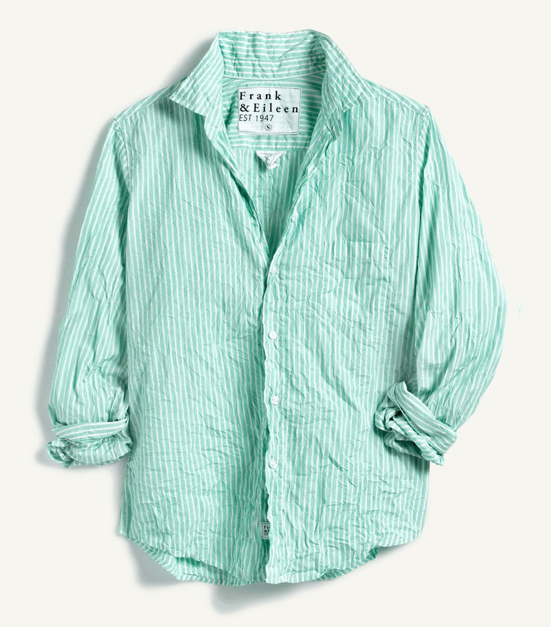 F&E Barry Shirt-green multi stripe