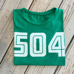 504 Crop Top-green/white