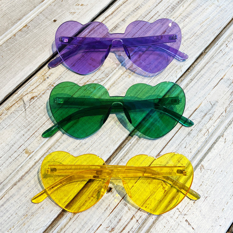 Mardi Gras Heart Sunglasses